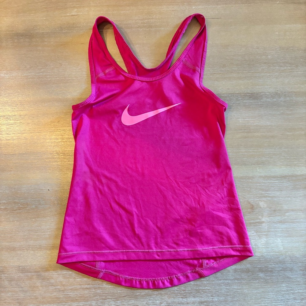 Nike Pro Cool Youth Girls' Racerback Training Tank Top, Fuchsia, XS